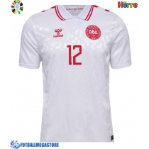 Fotballdrakt Herre Danmark Kasper Dolberg #12 Bortedrakt EM 2024 Kortermet